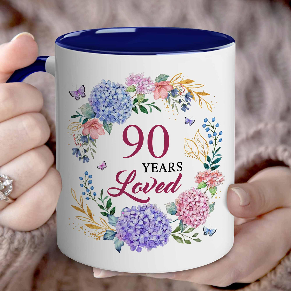 LOTWATEGO 90th birthday mug morning coffee scene