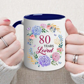 LOTWATEGO 80th birthday mug ideal daily gift for mom or grandma