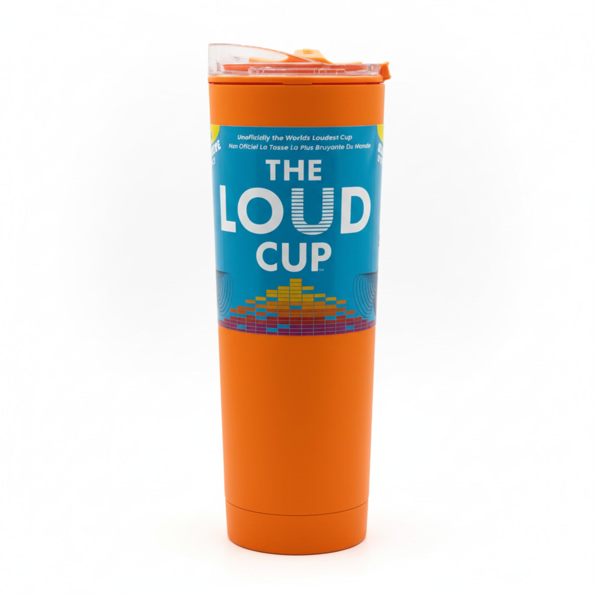 LoudCup blow horn tumbler for cheering at games and sipping with style.