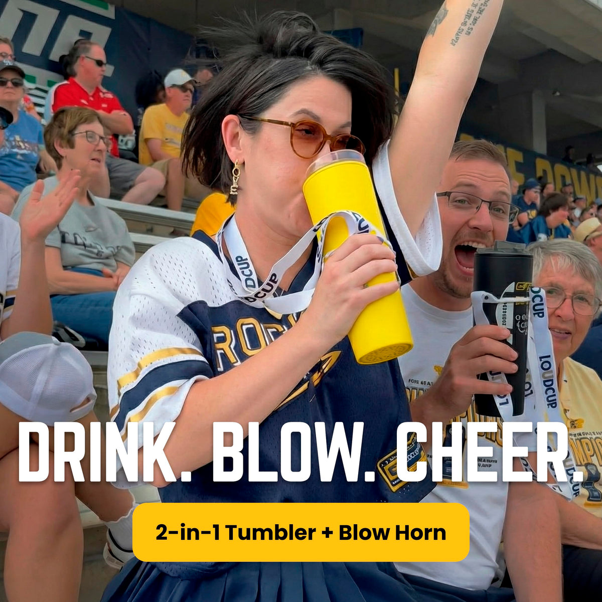 LoudCup ergonomic grip ensures comfortable handling during long tailgates.