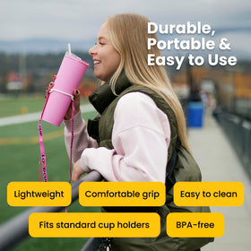 LoudCup stadium base fits most cup holders for quick setup.