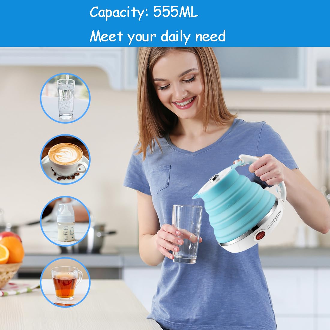 LOUTYTUO kettle lid with 304 stainless steel heating plate