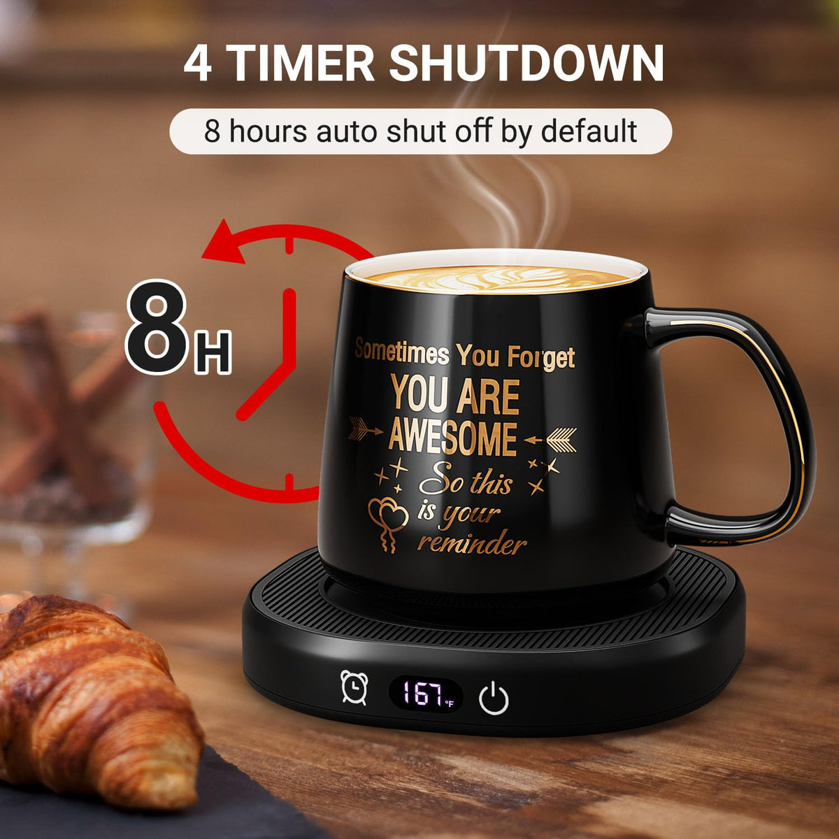 LOUTYTUO mug lid retains heat for longer sips