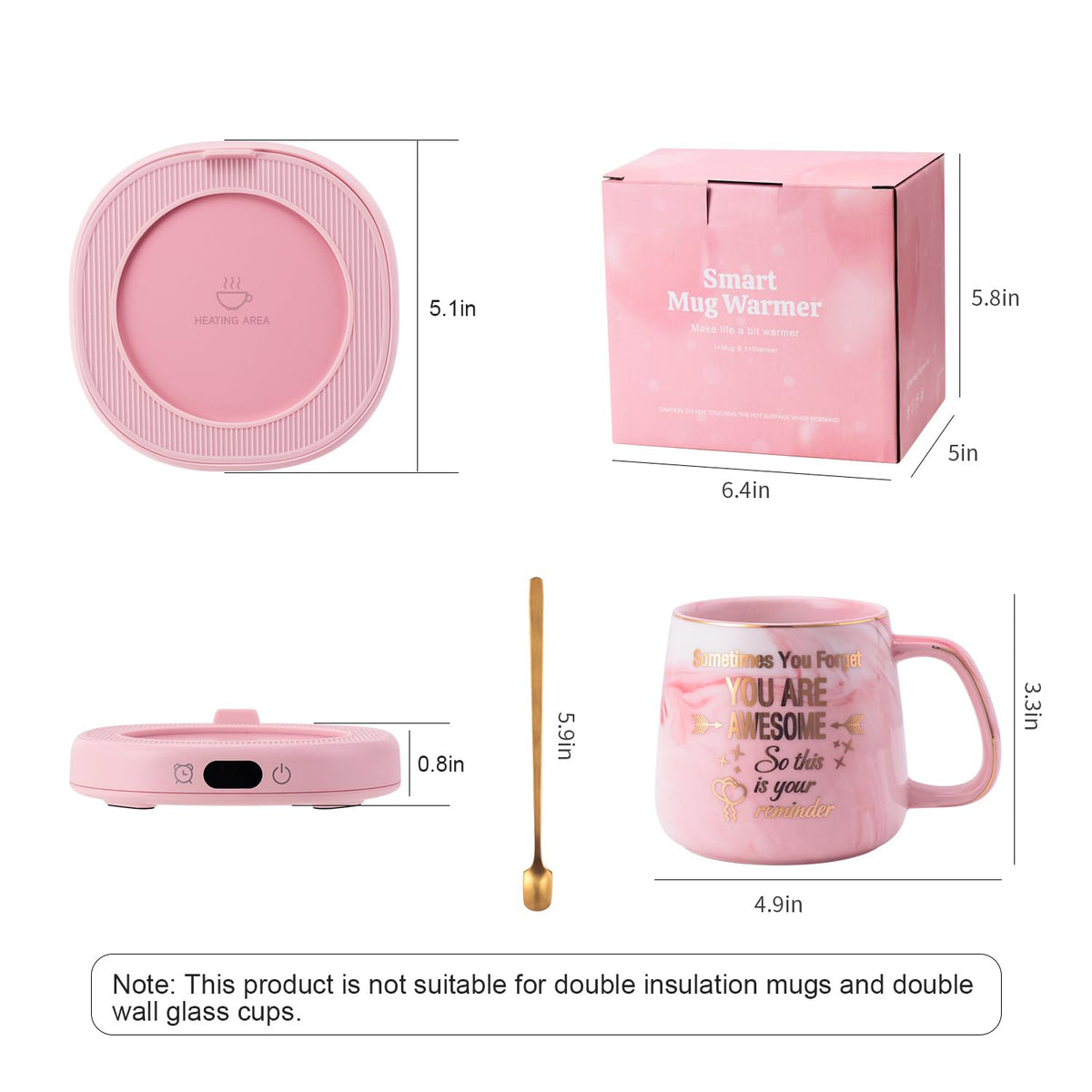 LOUTYTUO Gift-ready packaging for the mug set and message
