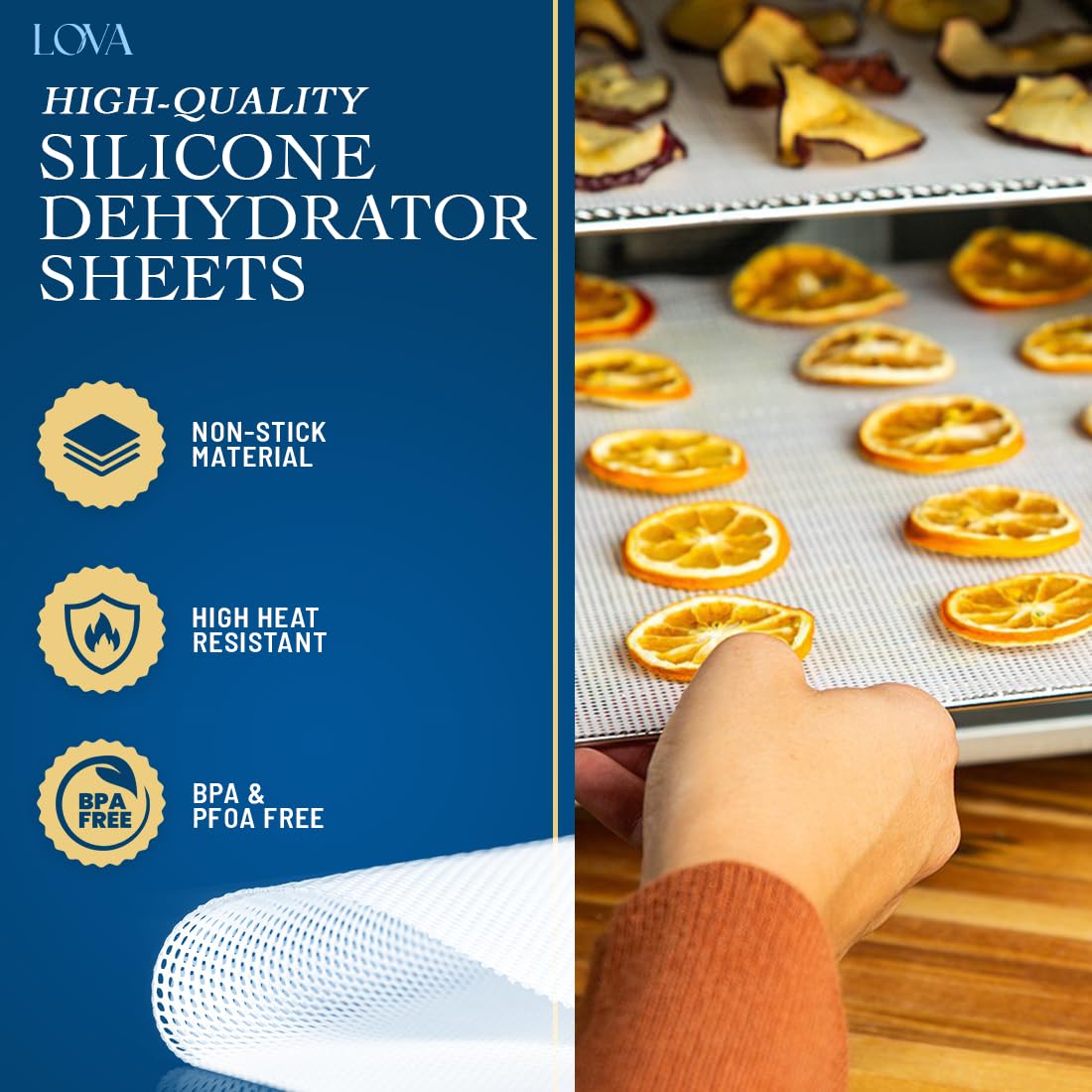 Lova cut-to-fit capability helps customize fit for unique tray shapes
