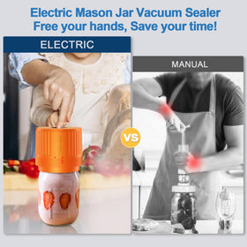 LOVE MOMENT electric mason jar vacuum sealer for regular-mouth jars enables efficient air removal.