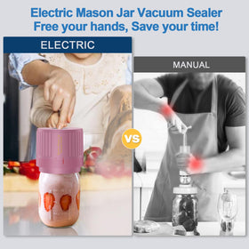 LOVE MOMENT electric mason jar vacuum sealer sealing regular-mouth jar for pantry storage