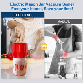 LOVE MOMENT vacuum sealer for regular-mouth jars seals leftovers