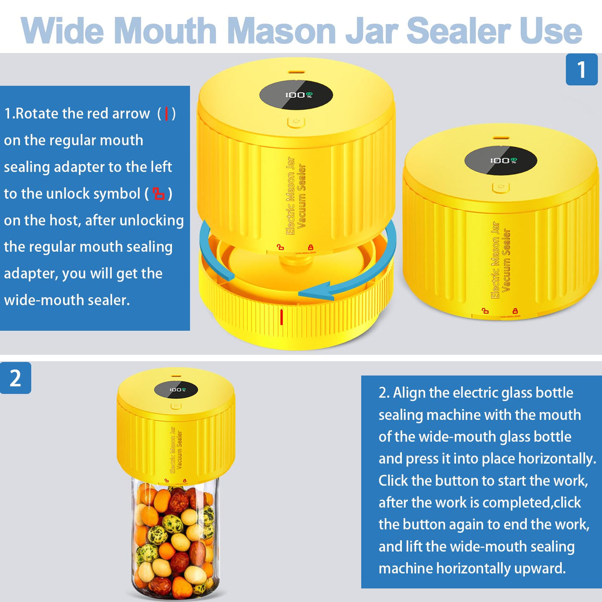 LOVE MOMENT five-pack regular-mouth lids to fit diverse Mason jars.