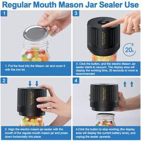 Love Moment regular-mouth seal converter enabling airtight sealing on standard jars.