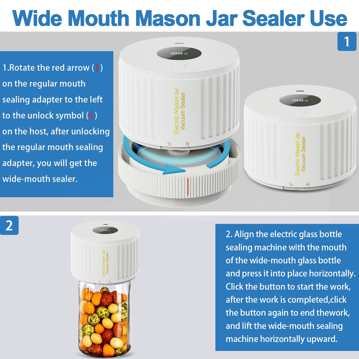 LOVE MOMENT vacuum sealer button demonstration highlights effortless one-button operation.