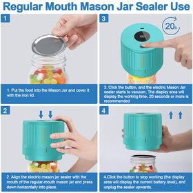 Love Moment wide-mouth jar lids kit for secure, reusable storage.