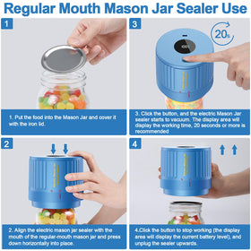 LOVE MOMENT wide-mouth lid pack provides secure seals for bulk jars.