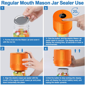 LOVE MOMENT wide-mouth mason jar lids 5-pack enables secure, fresh storage.