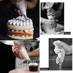 LoveBB 10-6in thick tipless piping bags for steady control