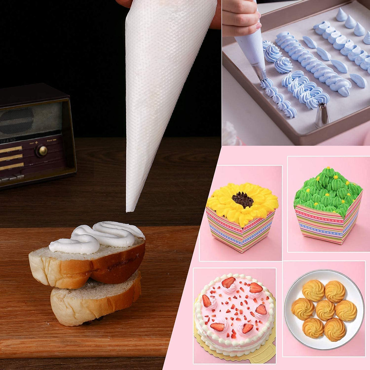 LoveBB bags ideal for frosting, chocolate, and buttercream on cakes and cookies.