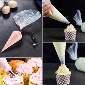 LoveBB end-cut piping bag for neat lines without tips.