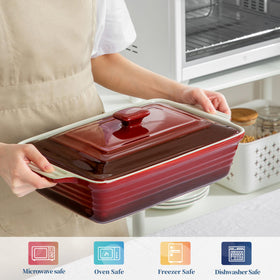 LOVECASA lid doubles as a serving tray for family meals.