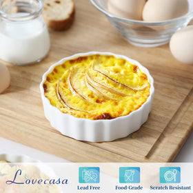 LOVECASA ramekins are dishwasher-safe, keeping glaze durable during daily use.
