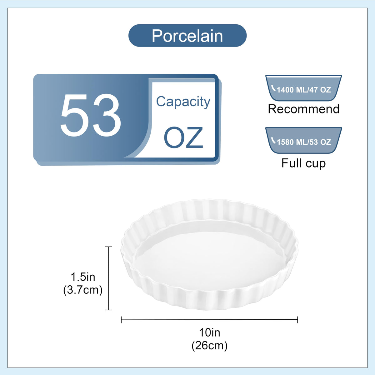 LOVECASA quiche pan with fluted edge offers a secure grip.