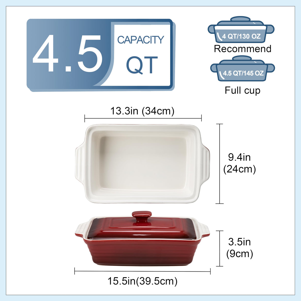 LOVECASA stoneware with even-heat glaze for consistent cooking and durability.