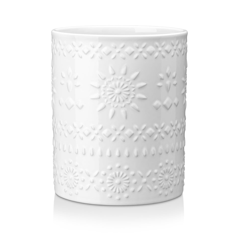 Lovecasa extra large ceramic utensil holder on counter for easy access