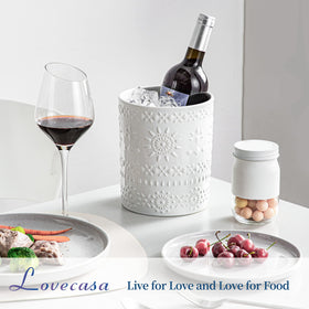 Lovecasa white ceramic glaze finish reflects light and cleans easily