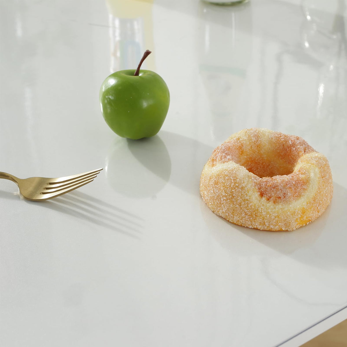 LovePads Clear Desk Mat on a kitchen counter showing versatile protection