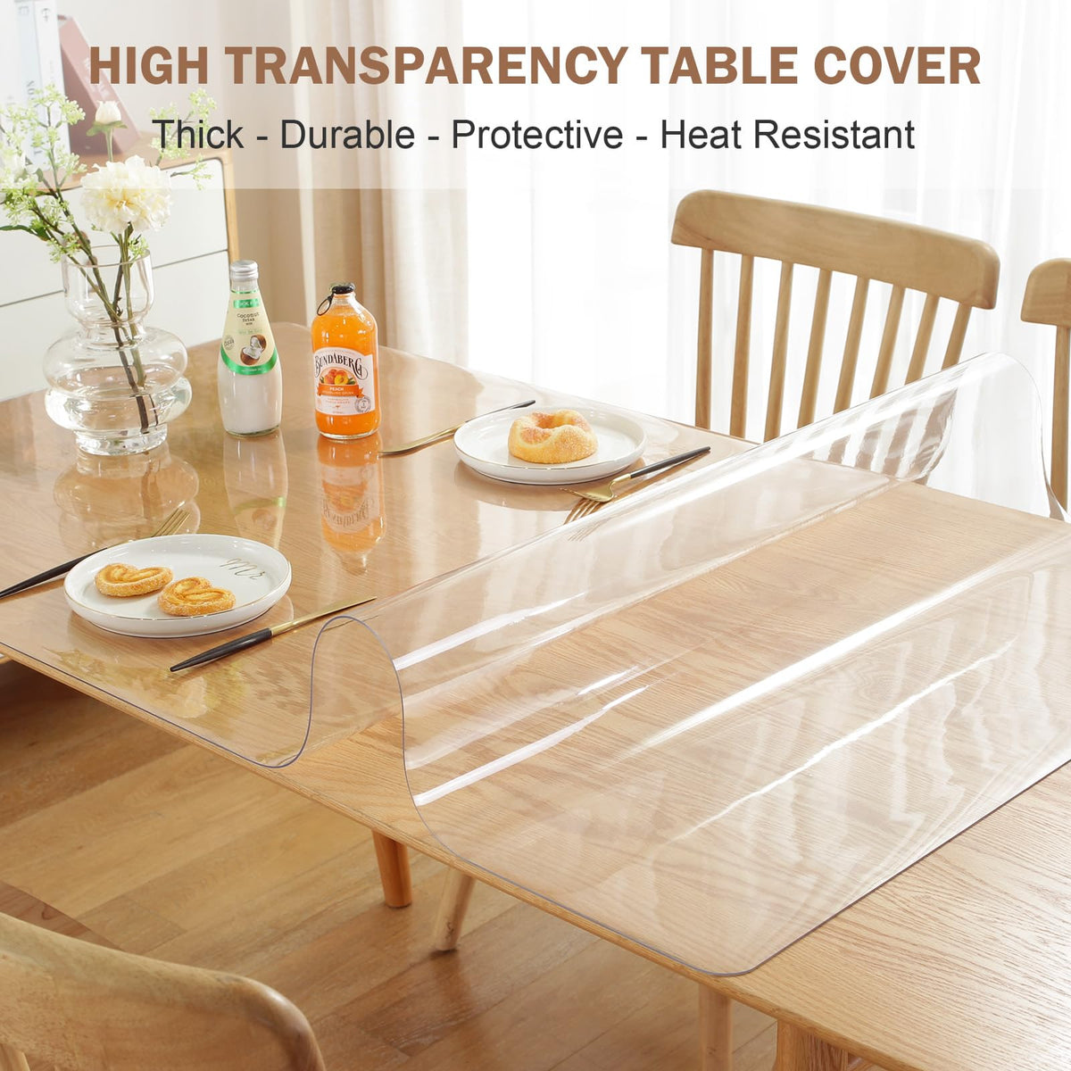 LovePads table protector waterproof dresser top shields surfaces during meals.
