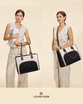 LOVEVOOK 3-in-1 work bag front pocket layout for quick access.