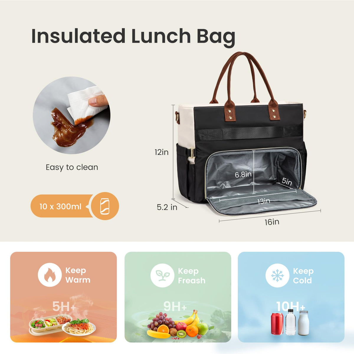 LOVEVOOK adjustable shoulder strap provides comfortable all-day carrying.