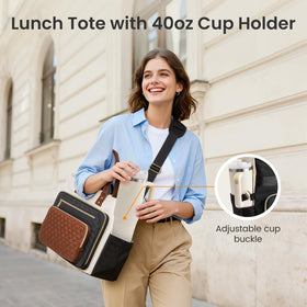LOVEVOOK cup holder with 40 oz bottle for on-the-go hydration.