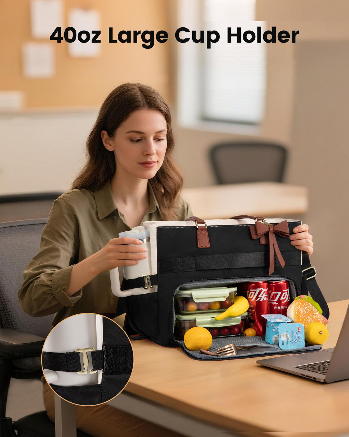 LOVEVOOK cup holder fits a 40oz bottle for on-the-go hydration