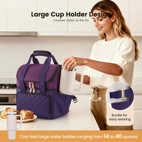 LOVEVOOK double-deck structure keeps meals organized and separated