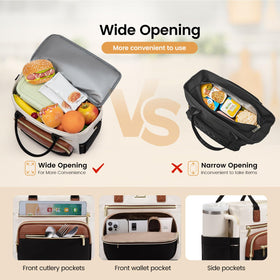 LOVEVOOK insulated lunch bag adjustable-strap lets you customize shoulder comfort.