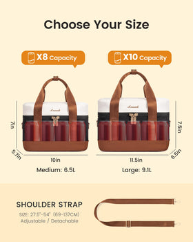 LOVEVOOK lunch bag interior with mesh pocket for utensils and tissues.