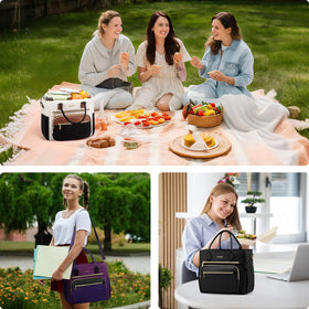 LOVEVOOK insulated lunch bag multi-use design suits work, picnic, or school outings.
