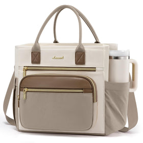LOVEVOOK insulated lunch bag with wide opening for easy one-handed access.