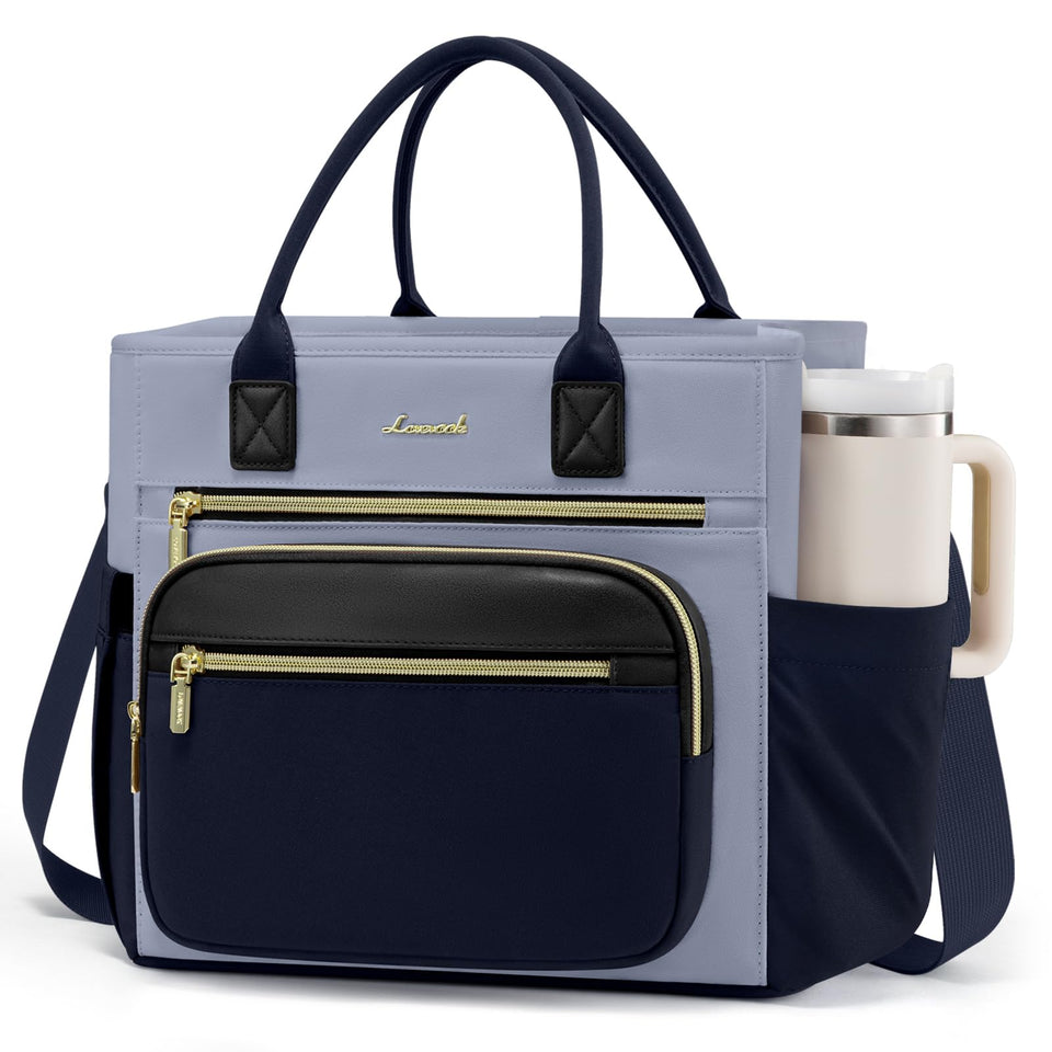 LOVEVOOK insulated lunch bag with wide opening for easy access and packing