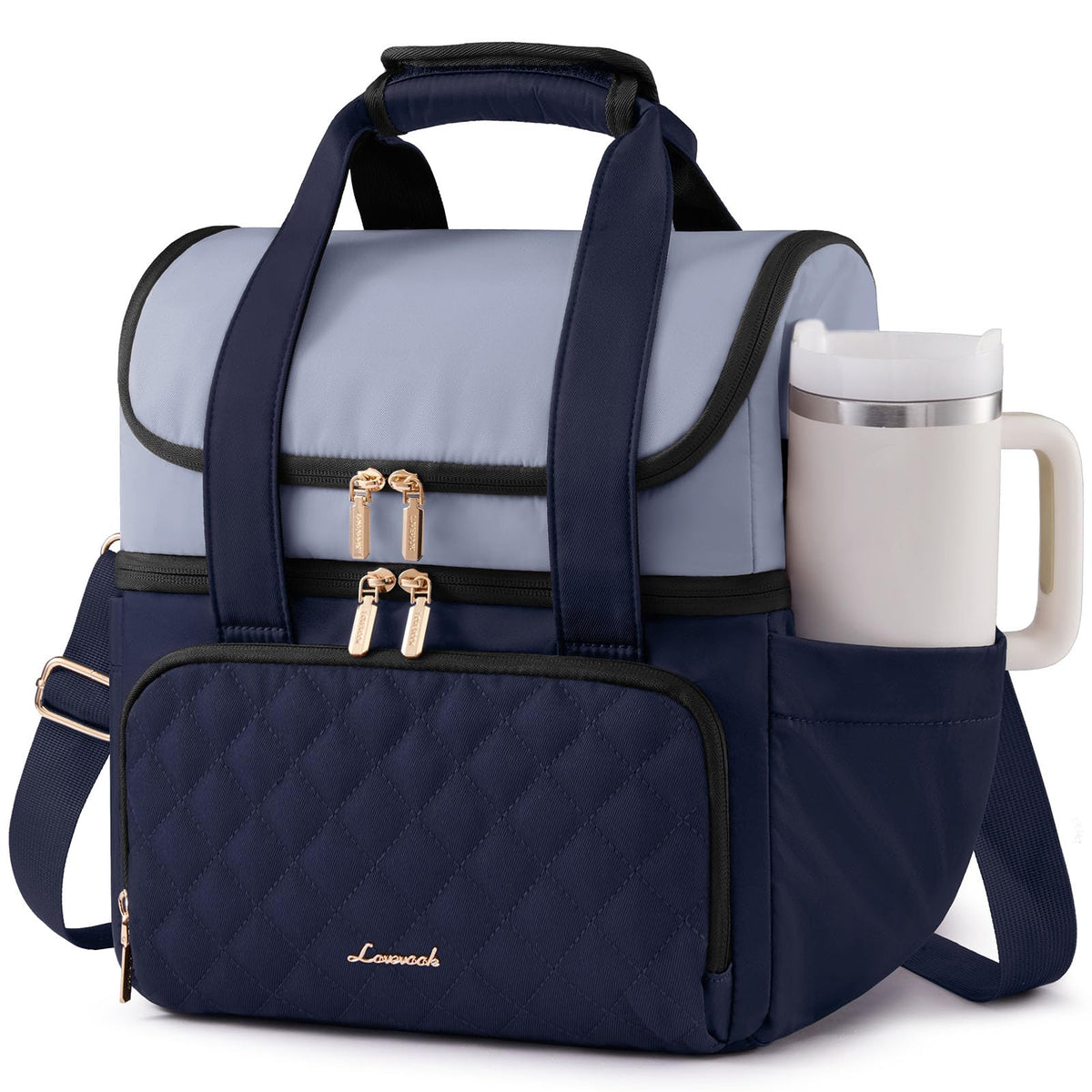 LOVEVOOK insulated lunch bag with U-shaped opening for quick meal access