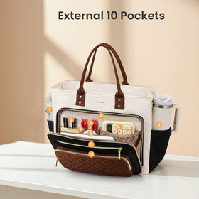 LOVEVOOK laptop compartment fits up to 15.6 inch devices securely.