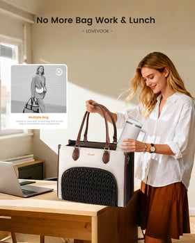 LOVEVOOK laptop compartment protects up to 15.6-inch devices during commute.