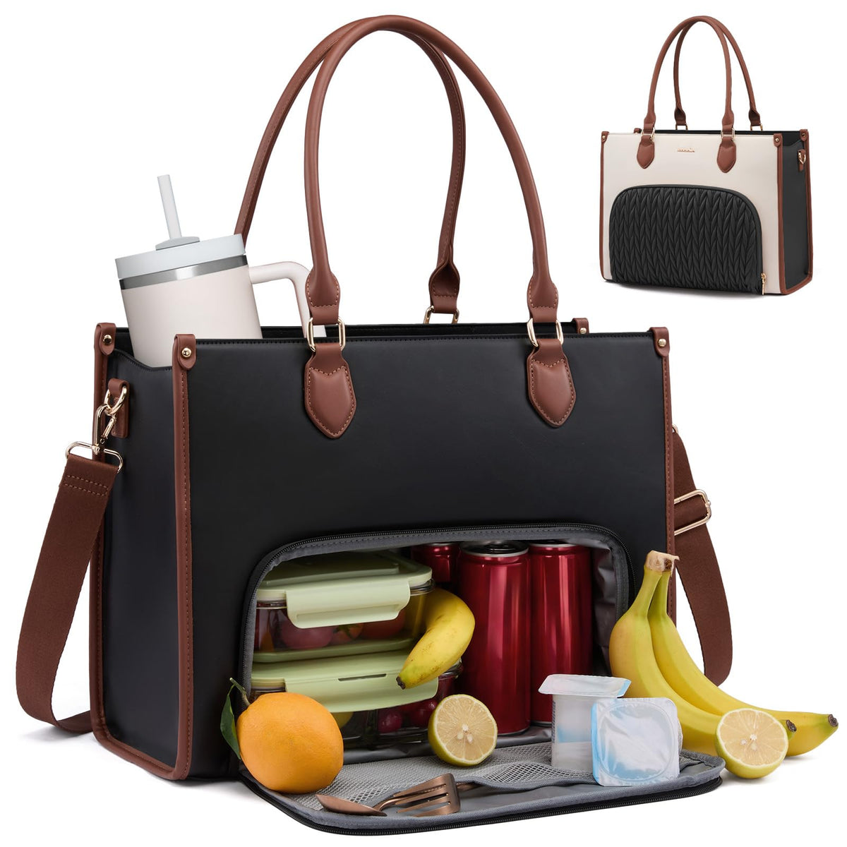 LOVEVOOK lunch tote with insulated compartment keeping meals fresh at work.