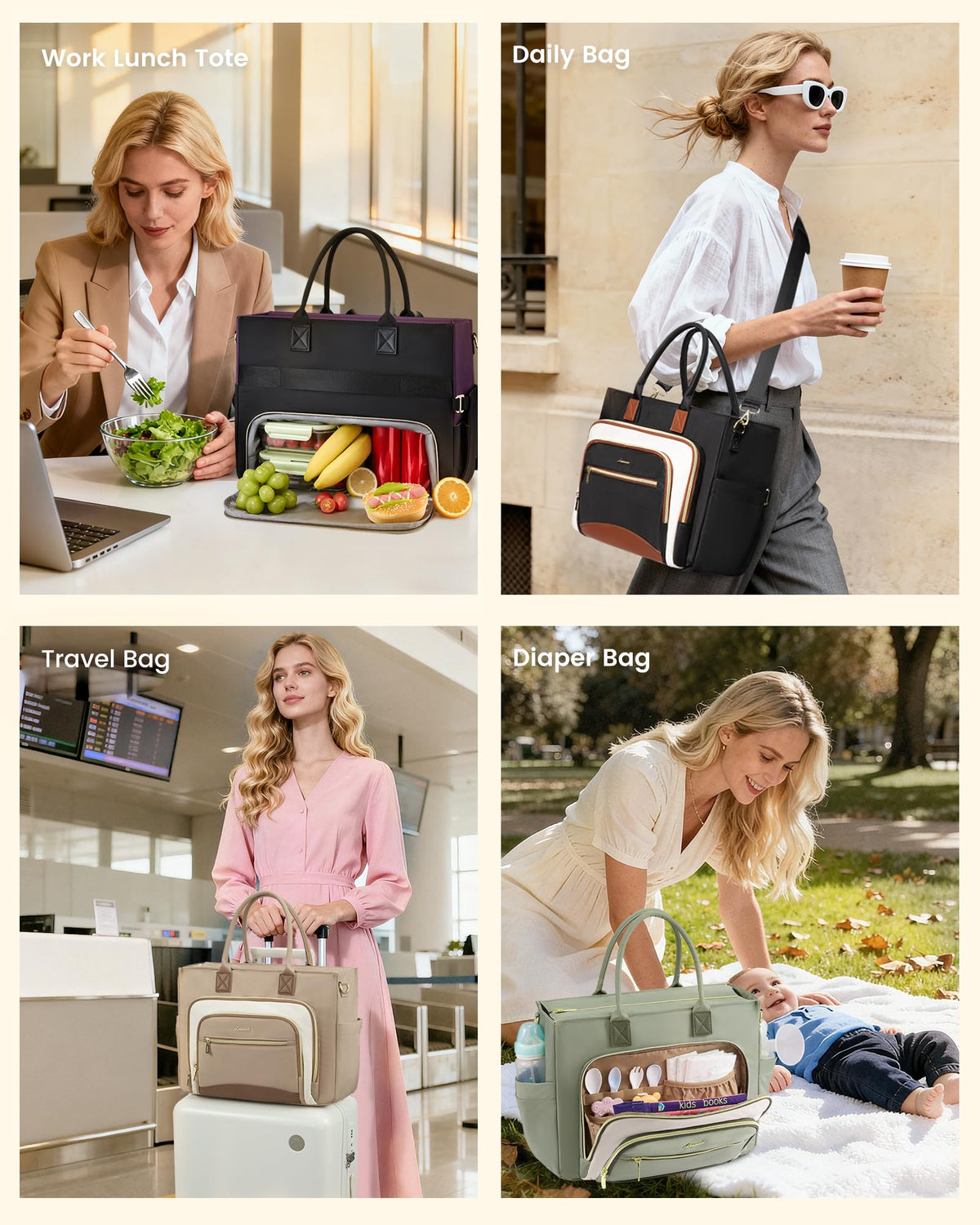 LOVEVOOK durable water-repellent fabric protects belongings during travel.