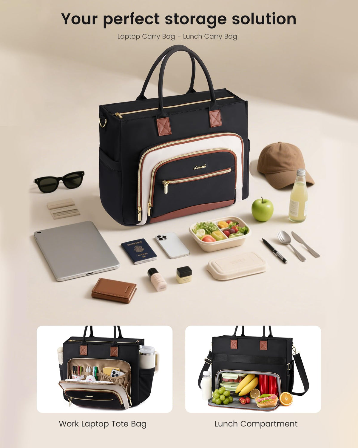 LOVEVOOK insulated compartment close-up highlights lasting meal freshness on busy days.