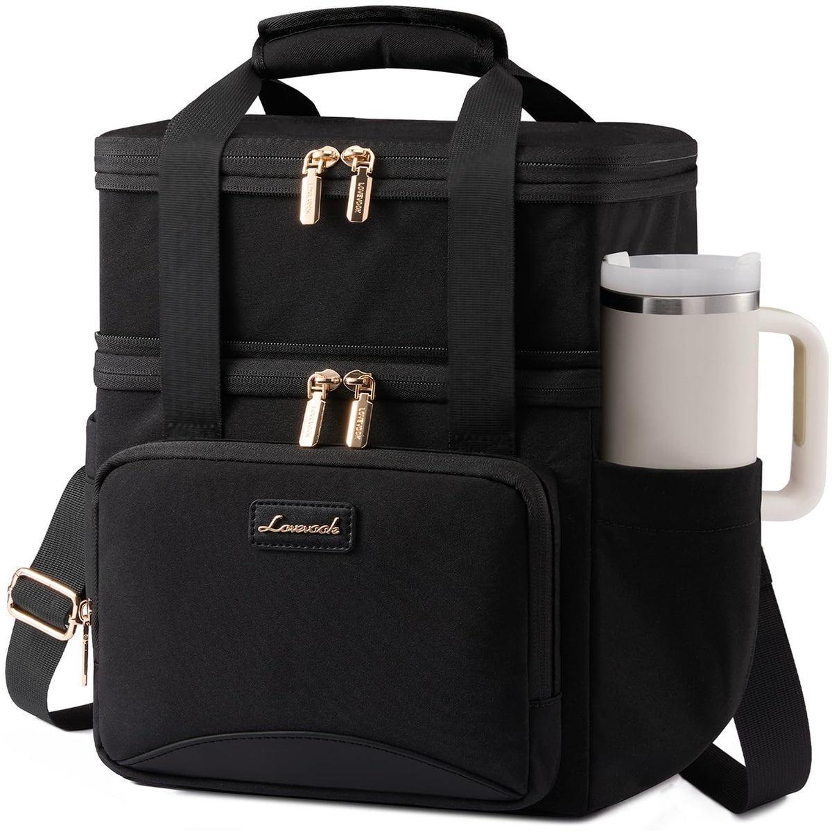 LOVEVOOK insulated lunch bag with double-deck design keeps meals organized on the go.