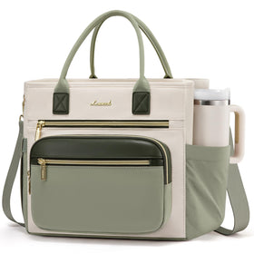 LOVEVOOK insulated lunch bag wide-opening top enables easy one-handed access.