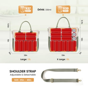LOVEVOOK insulated lunch bag zinc-alloy zipper ensures long-lasting durability.