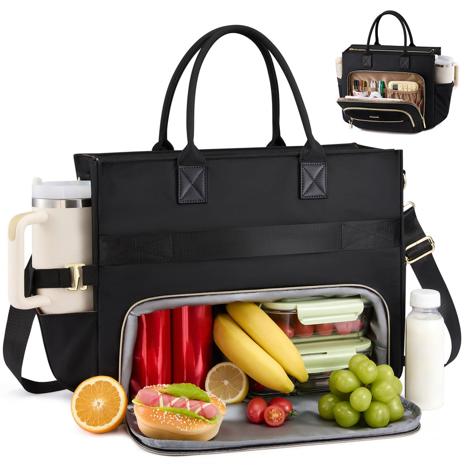LOVEVOOK insulated lunch bag with spacious interior for meals on the go.