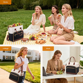 LOVEVOOK lunch bag cup holder adds convenient hydration support.